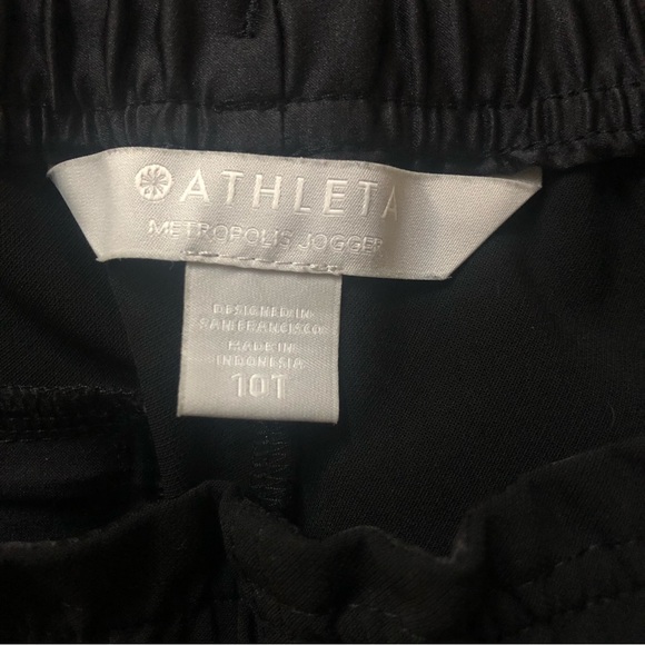 Athleta metropolis drawstring elastic waist jogger pant in black size 10T EUC - Picture 9 of 10